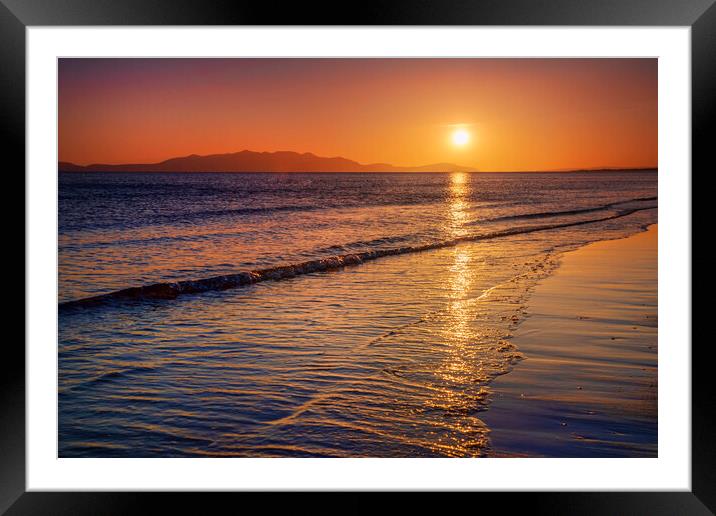 Irvine Beach Sunset Framed Mounted Print by Valerie Paterson