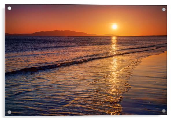 Irvine Beach Sunset Acrylic by Valerie Paterson