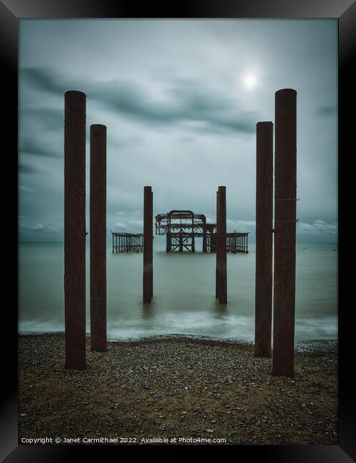 Portrait of the West Pier, Brighton Framed Print by Janet Carmichael