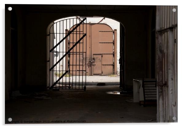 Prison Main gate - from the inside. Abandoned Pudu jail, Kuala Lumpur Acrylic by Gordon Dixon