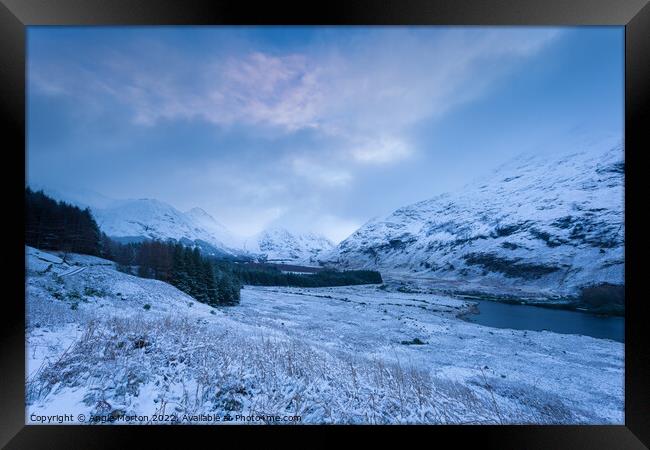 Glen Etive View to Dalness Framed Print by Angie Morton