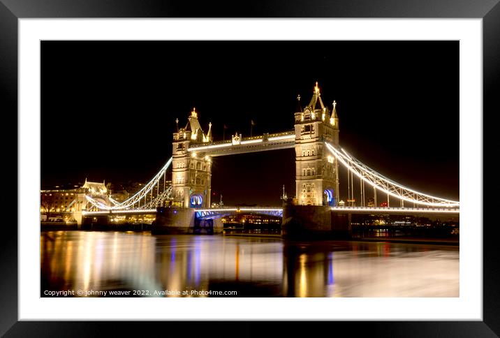 Tower Bridge Long Exposure Framed Mounted Print by johnny weaver