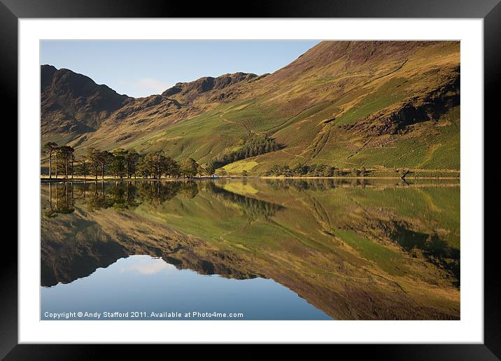 Buttermere Reflections Framed Mounted Print by Andy Stafford