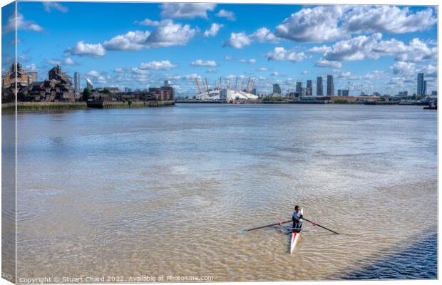 Canoe on the River Thames Canvas Print by Travel and Pixels 