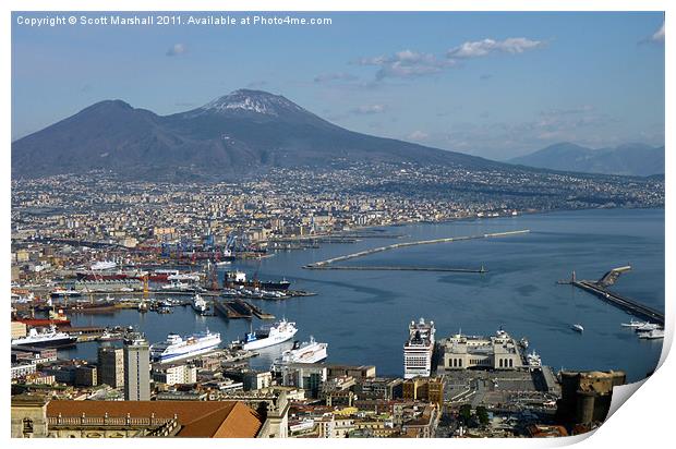 Port di Napoli Print by Scott K Marshall