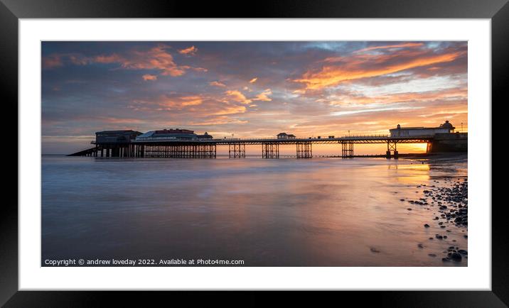 warm sunrise  Framed Mounted Print by andrew loveday