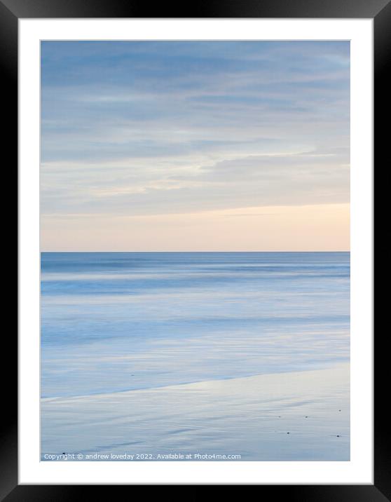 Cromer beach abstract  Framed Mounted Print by andrew loveday