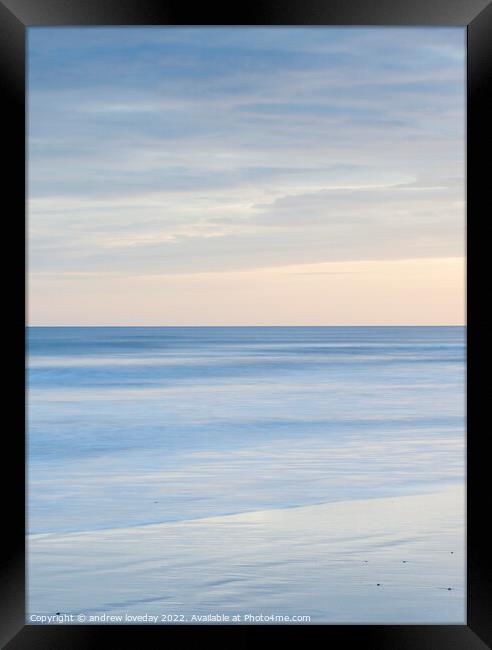 Cromer beach abstract  Framed Print by andrew loveday