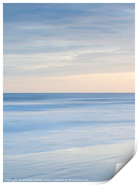 Cromer beach abstract  Print by andrew loveday