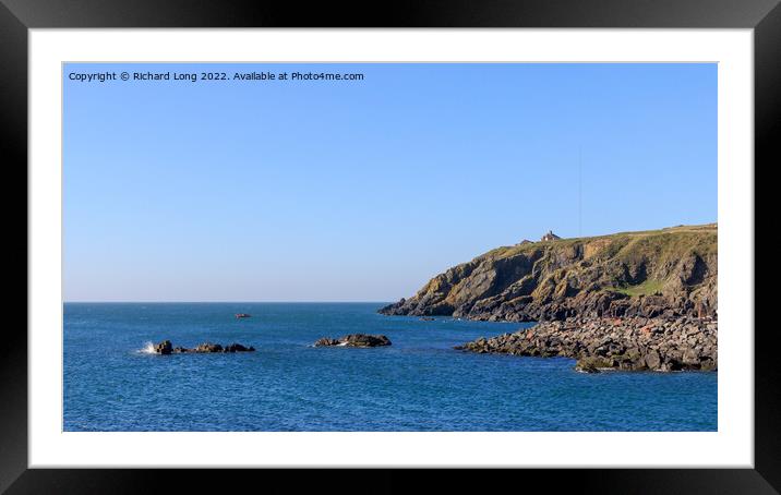 View from Portpatrick harbour wall Framed Mounted Print by Richard Long