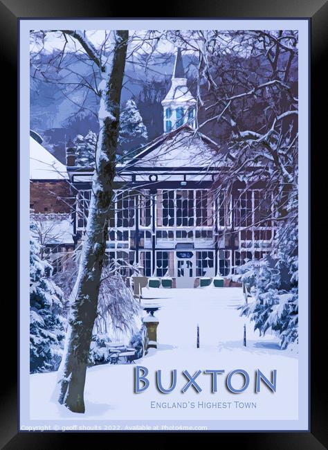Buxton in the snow Framed Print by geoff shoults