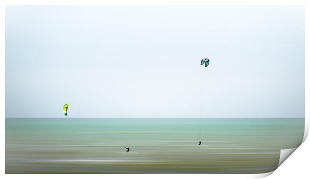 Kiteboarders Print by Mark Jones
