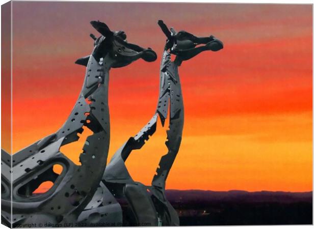 edinburgh's 2 Giraffe's Canvas Print by dale rys (LP)