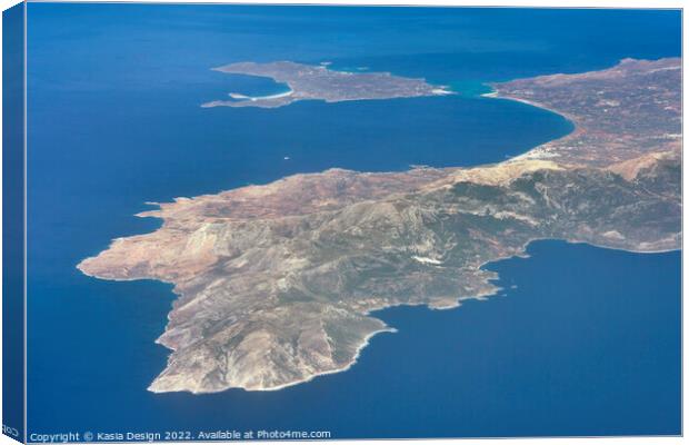 Soaring over the  Peloponnese Peninsula Canvas Print by Kasia Design