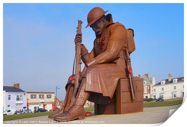 Seaham Tommy Statue Print by Lady Debra Bowers L.R.P.S