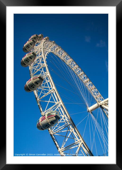 The London Eye, London Framed Mounted Print by Simon Connellan