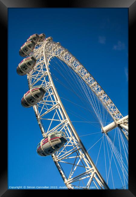 The London Eye, London Framed Print by Simon Connellan