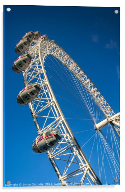The London Eye, London Acrylic by Simon Connellan