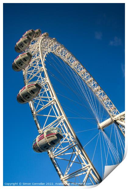 The London Eye, London Print by Simon Connellan