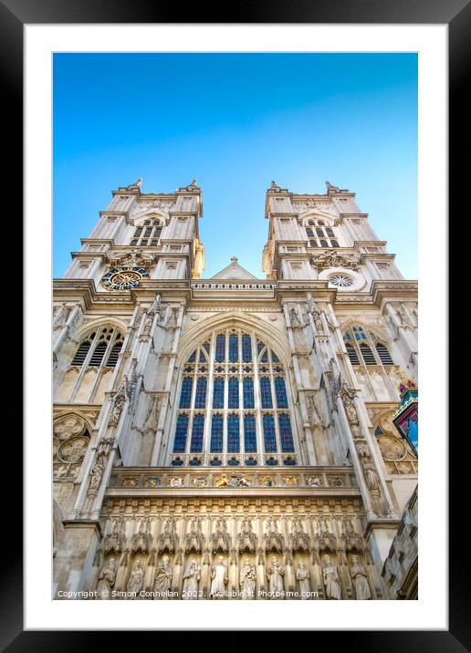 Westminster Abbey  Framed Mounted Print by Simon Connellan