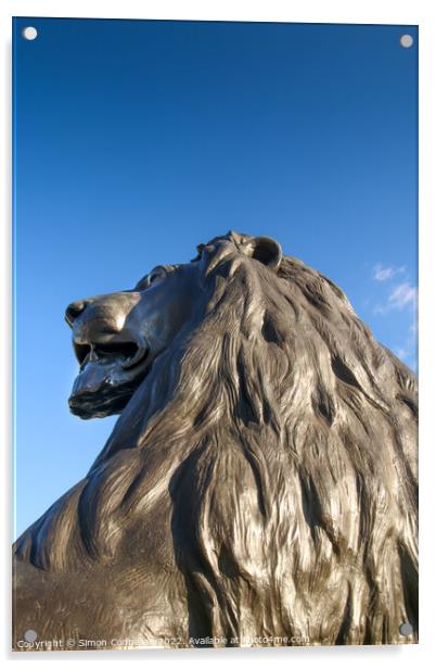 Landseer Lions, Trafalgar Square Acrylic by Simon Connellan
