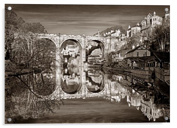 Knaresborough Viaduct and River Nidd Acrylic by Darren Galpin