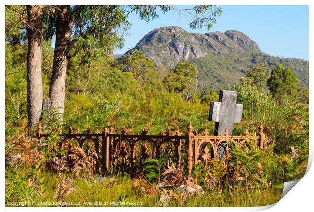 Pioneer Cemetery - Tullah Print by Laszlo Konya