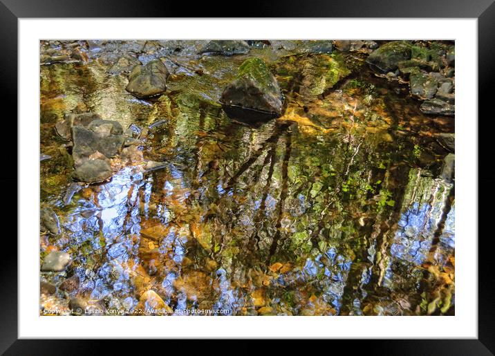 Reflection in the Nelson River - Tasmania Framed Mounted Print by Laszlo Konya