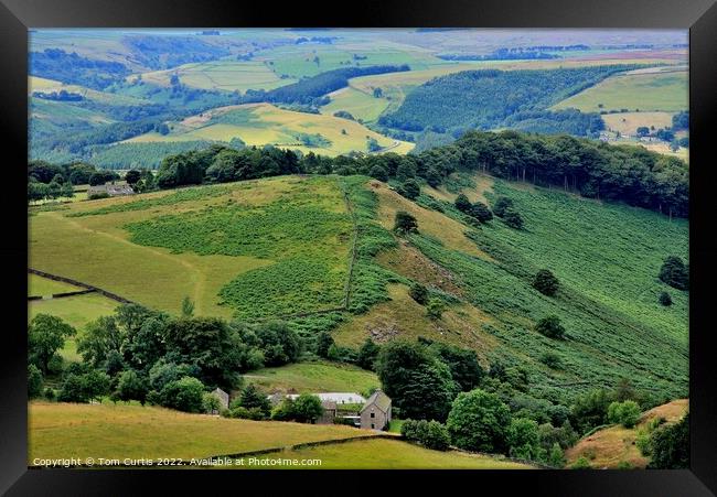 Derbyshire Dales Near Stanedge Edge  Framed Print by Tom Curtis