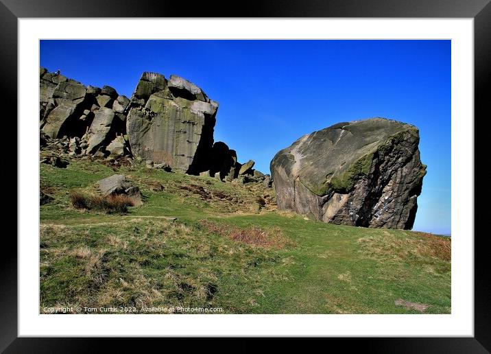 Cow and Calf Rocks Ilkley Framed Mounted Print by Tom Curtis