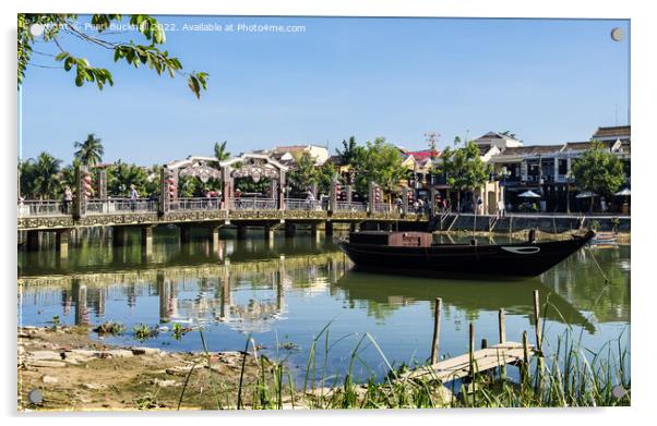 Hoi An River Vietnam Acrylic by Pearl Bucknall