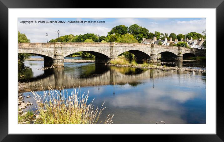 Newton Stewart Cree Bridge Dumfries and Galloway Framed Mounted Print by Pearl Bucknall