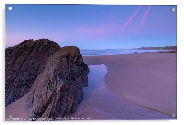 Tregantle Beach Sunrise Acrylic by CHRIS BARNARD