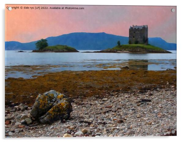 STALKER CASTLE argyll and bute  Acrylic by dale rys (LP)