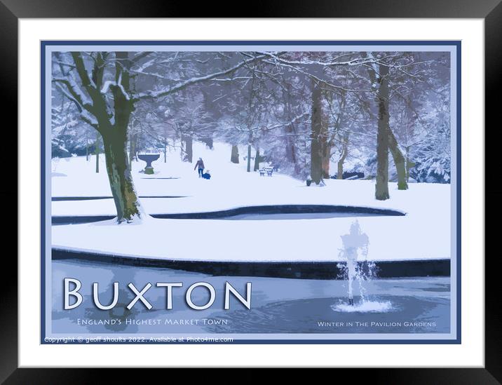 Winter in the Gardens, Buxton  Framed Mounted Print by geoff shoults
