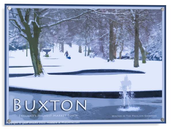 Winter in the Gardens, Buxton  Acrylic by geoff shoults