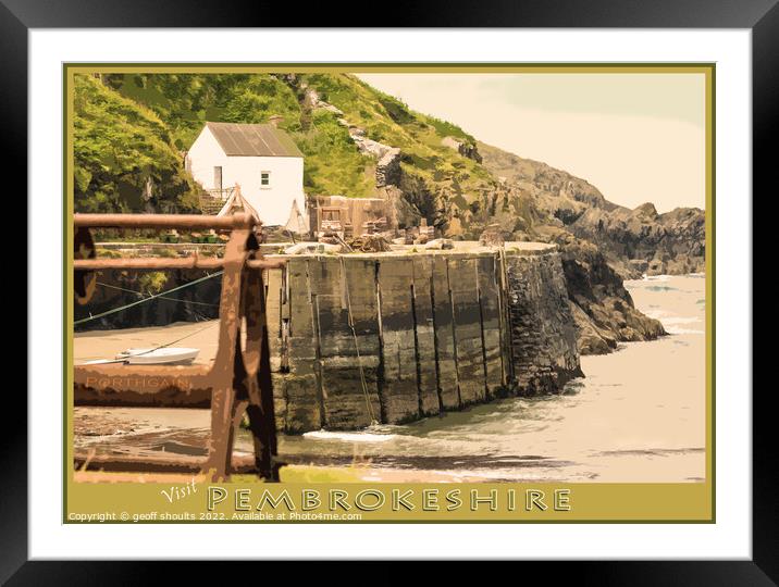 Porthgain, Pembrokeshire Framed Mounted Print by geoff shoults