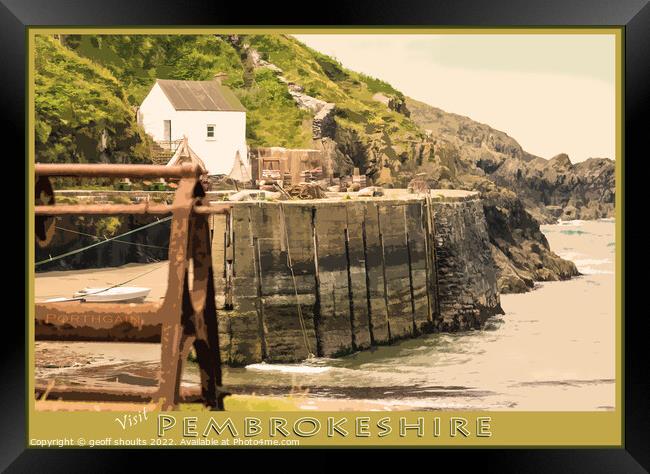 Porthgain, Pembrokeshire Framed Print by geoff shoults