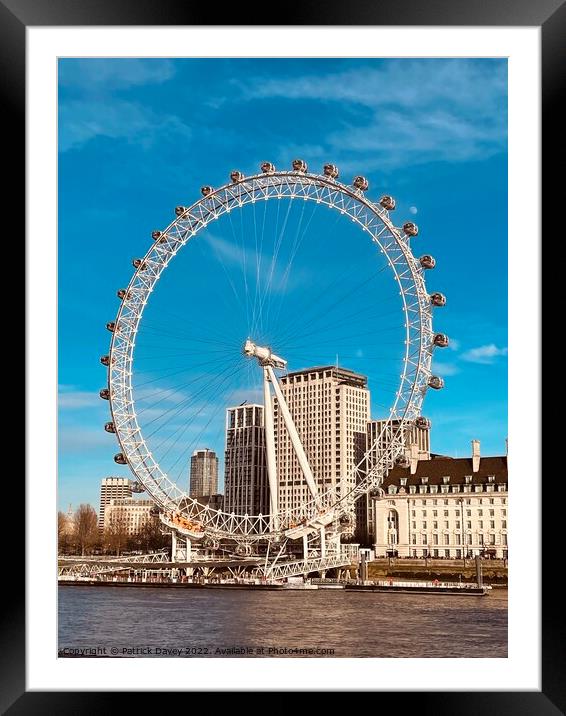 London Eye Framed Mounted Print by Patrick Davey
