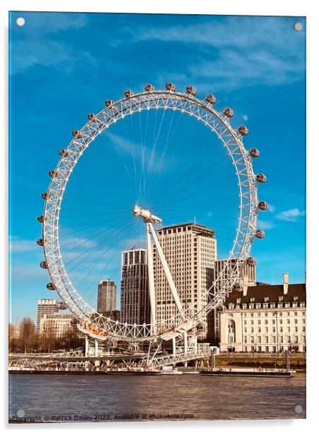 London Eye Acrylic by Patrick Davey
