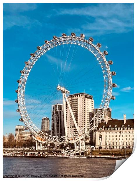 London Eye Print by Patrick Davey