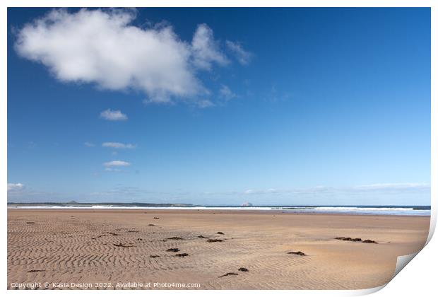 Just Thinking on Belhaven Beach Print by Kasia Design