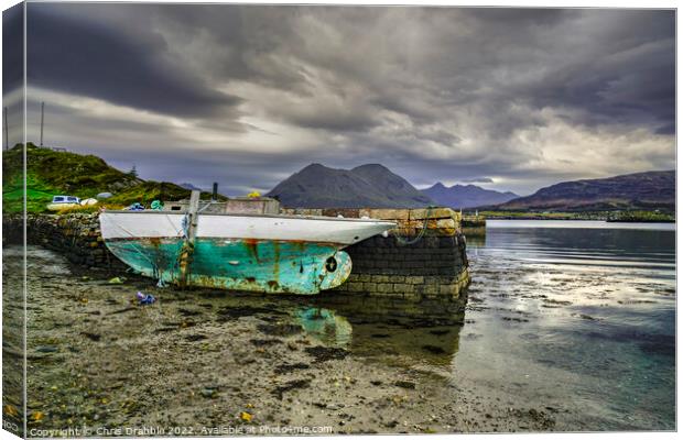 Raasay under heavy clouds Canvas Print by Chris Drabble