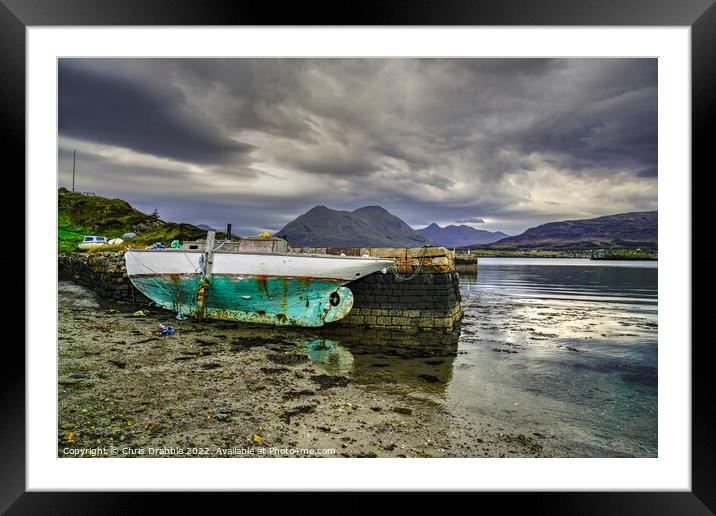 Raasay under heavy clouds Framed Mounted Print by Chris Drabble