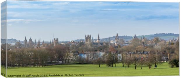 Oxford's Dreaming Spires Canvas Print by Cliff Kinch