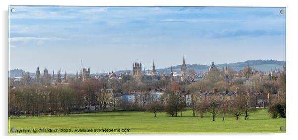 Oxford's Dreaming Spires Acrylic by Cliff Kinch