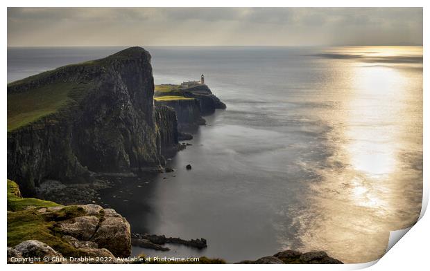 Neist Point at sunset Print by Chris Drabble