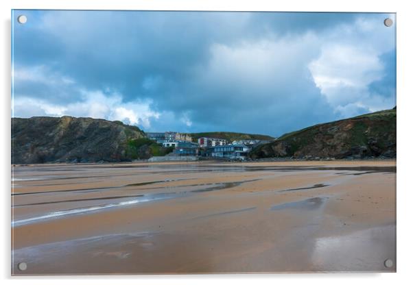 Watergate Bay in Cornwall Acrylic by Tracey Turner