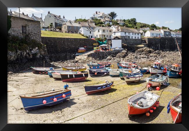 Coverack Harbour, Cornwall Framed Print by Heidi Stewart