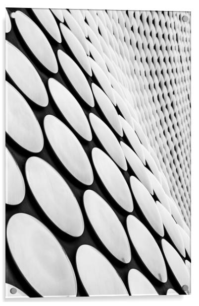 Layers of discs surround the Selfridges Building Acrylic by Jason Wells